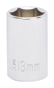 CHROME DRIVE SOCKET 13MM 6PT