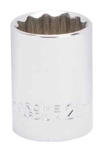 CHROME DRIVE SOCKET 21MM 1/2IN