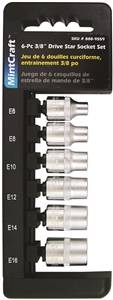 CHROME STAR SOCKET SET 6PIECE