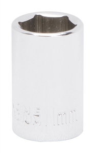 CHROME DRIVE SOCKET 11MM 1/4IN
