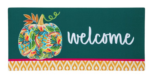 PATTERNED FLORAL PUMPKIN MAT