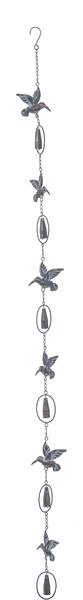 BRONZE HUMMINGBIRD RAIN CHAIN