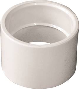 WHITE PVC COUPLING 1-1/2IN
