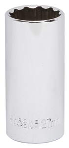 CHROME DRIVE SOCKET 27MM 1/2IN