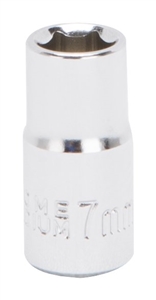 CHROME DRIVE SOCKET 7MM 6PNT