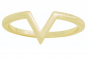 V GOLD LAYERS RING