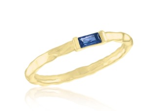 BLUE BAGUETTE LAYER RING