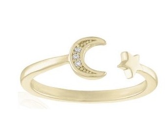 OPEN MOON&STAR LAYERS RING