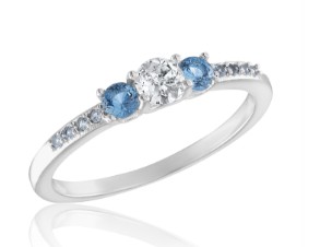 AZURE BLUE STACK RING