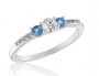 AZURE BLUE STACK RING