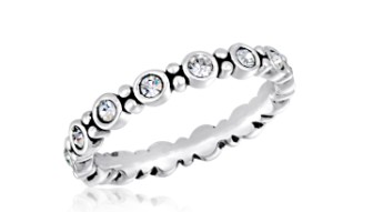 CZ ROUND 2 STACK RING