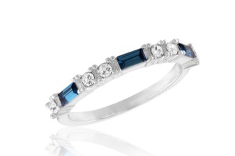 BLUE BAGUETTE STACK RING