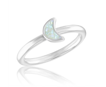 CRESENT MOON STACK RING