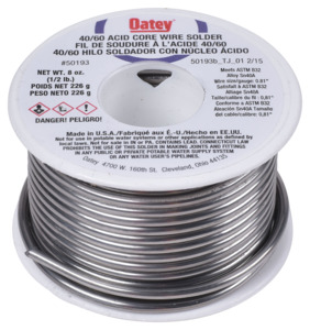 ACID CORE WIRE SOLDER 1/2LB