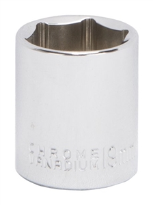 CHROME DRIVE SOCKET 19MM 6PT