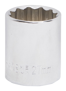 CHROME DRIVE SOCKET 27MM 12PNT