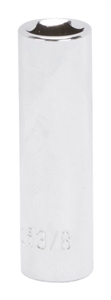 CHROME DRIVE SOCKET 3/8IN 6PT