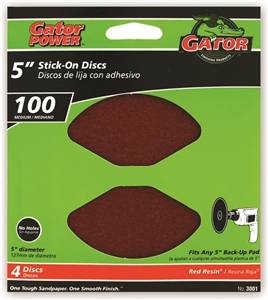 MED SANDING DISC 5IN 100GR 4PK