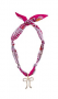 FUCHSIA BOW SCARF NECKLACE