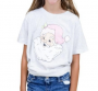 YTH PINK SANTA CREW TEE