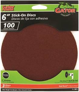 MEDIUM SANDING DISC 6IN 100GRIT