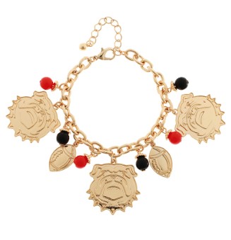BULLDOG CHARM GAMEDAY BRACELET