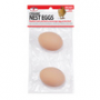BROWN CERAMIC NEST EGGS 2PACK
