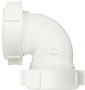WHITE DRAIN PIPE ELBOW 1-1/2IN