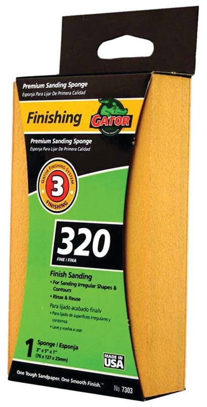 SANDING SPONGE 3X5X1IN 320GRT