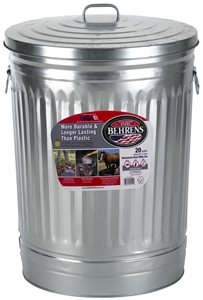 STEEL GARBAGE CAN W/LID 20GAL