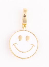 WHITE SMILEY LUXE CHARM