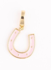 PINK HORSE SHOE LUXE CHARM