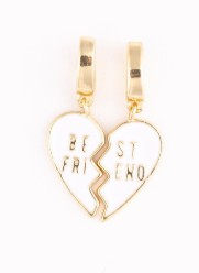 WHITE HEART FRIENDS CHARM