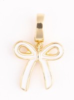 WHITE BOW LUXE CHARM