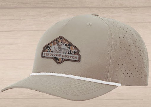 GREY DIAMOND BUCK PATCH ROPE HAT