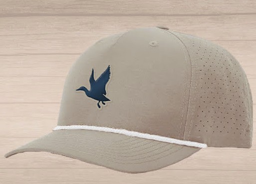 GREY FLYING DUCK PATCH ROPE HAT