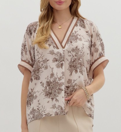 FLORAL DOLMAN TOP