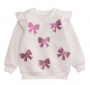 BOW SEQUIN SWEATSHIRT