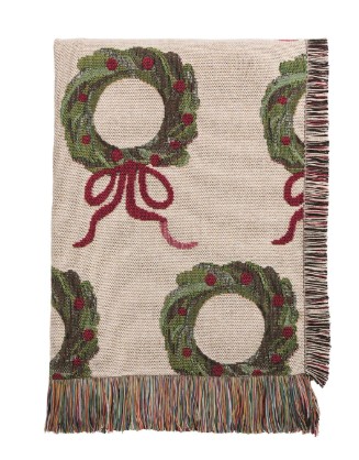 WREATH JACQUARD BLANKET