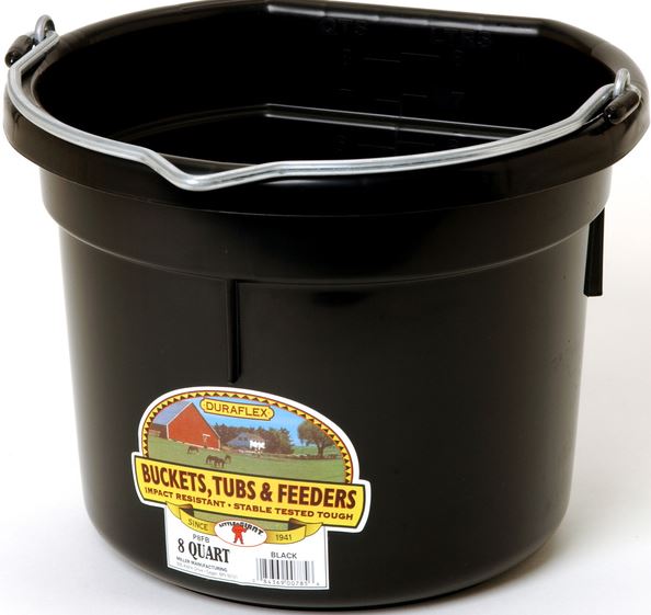 BLACK PLASTIC BUCKET 8QT