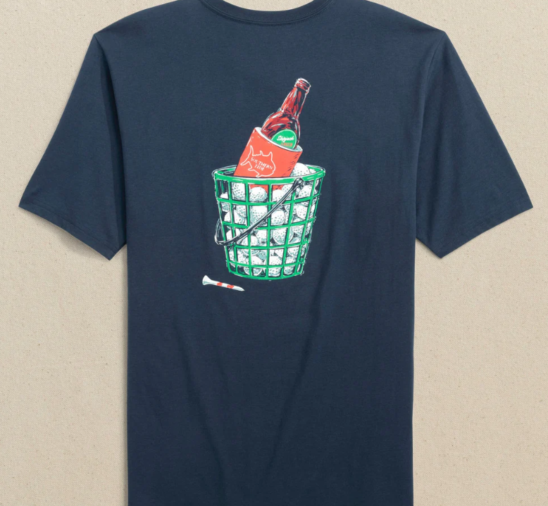 BLUE BASKET OF BEER TEE