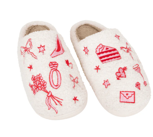 WEDDING DOODLES SLIPPERS