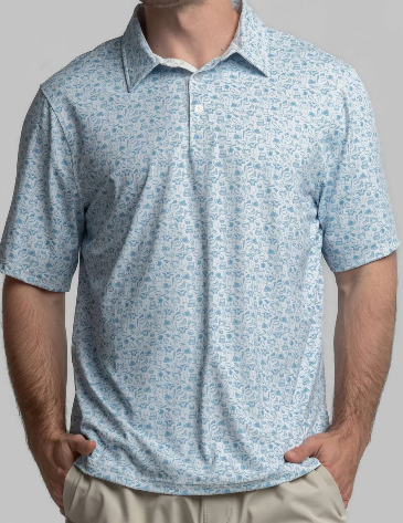 BLUE BIGGEST FAN POLO