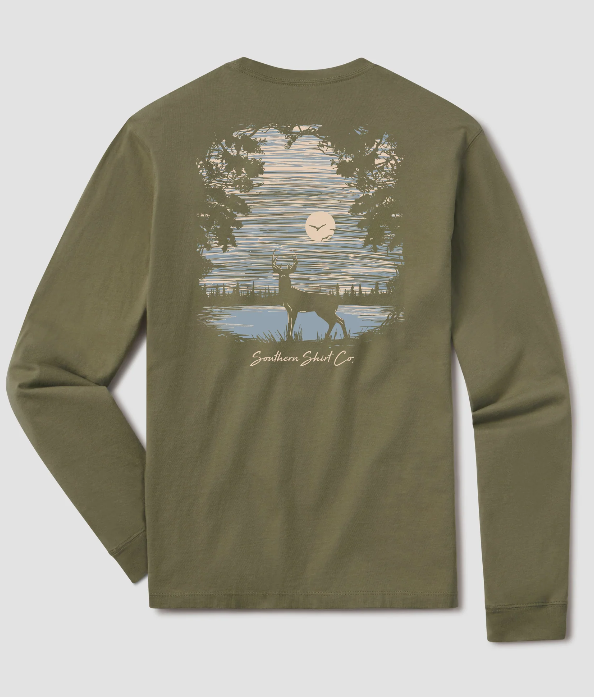 MOSS LS HUNTERS HAVEN TEE