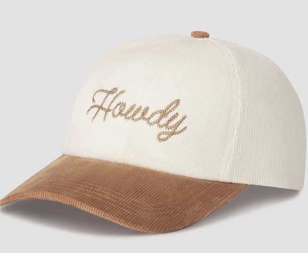 HOWDY CORDUROY PARCHMENT CAP