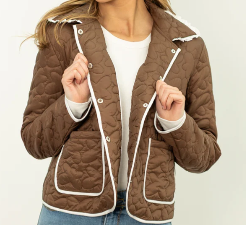 BROWN QUILT JACKET