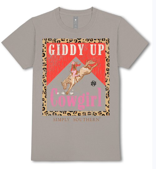 SHORT SLEEVE COWGIRL WASH SHADOW TEE