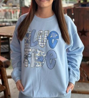 HYDRANGEA BLUE TIDE SWEATER