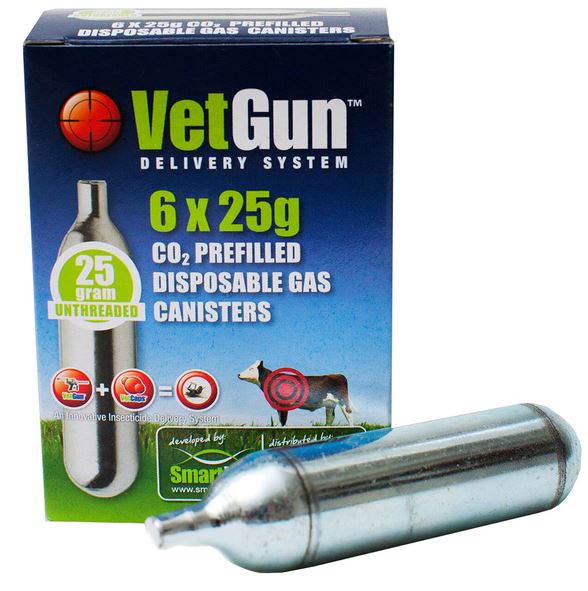 VETCAP CO2 CARTRIDGE 25GM 6PK