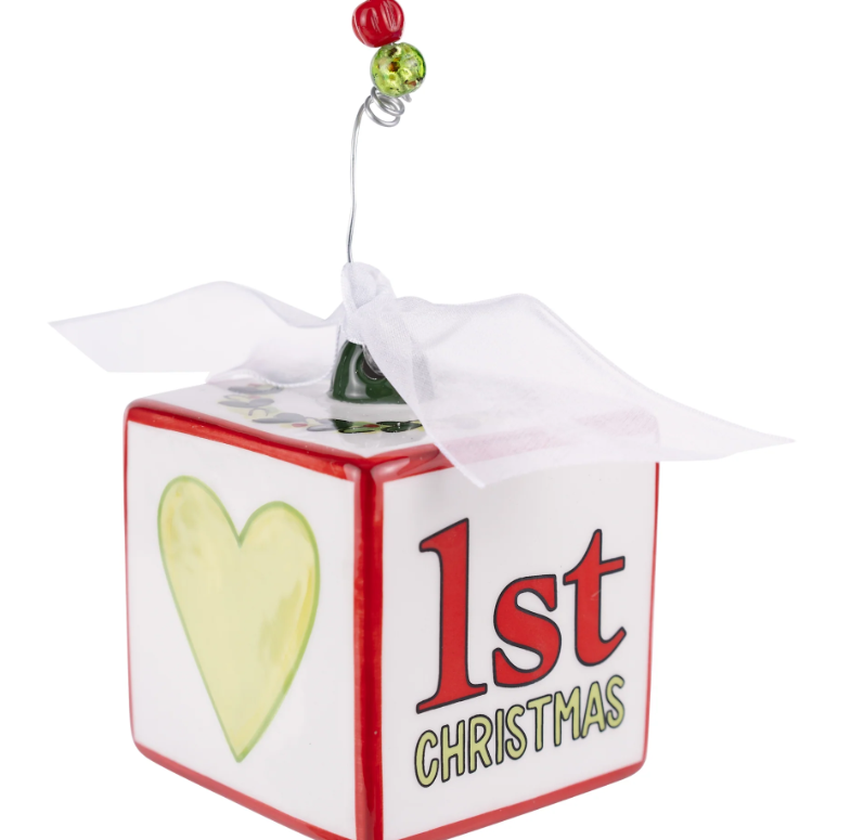 1ST CHRISTMAS BLOCK ORNAMENT